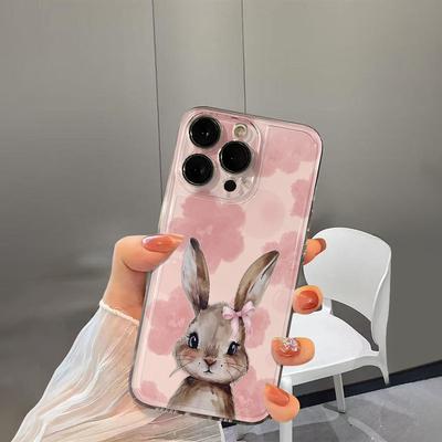 Flower Rabbit Phone Case For Samsung A57 A07 A36 A26 A56 A16 A06 A55 A35 A25 A15 A05 A54 A34 A24 A14 A13 A53 Clear Back Cover