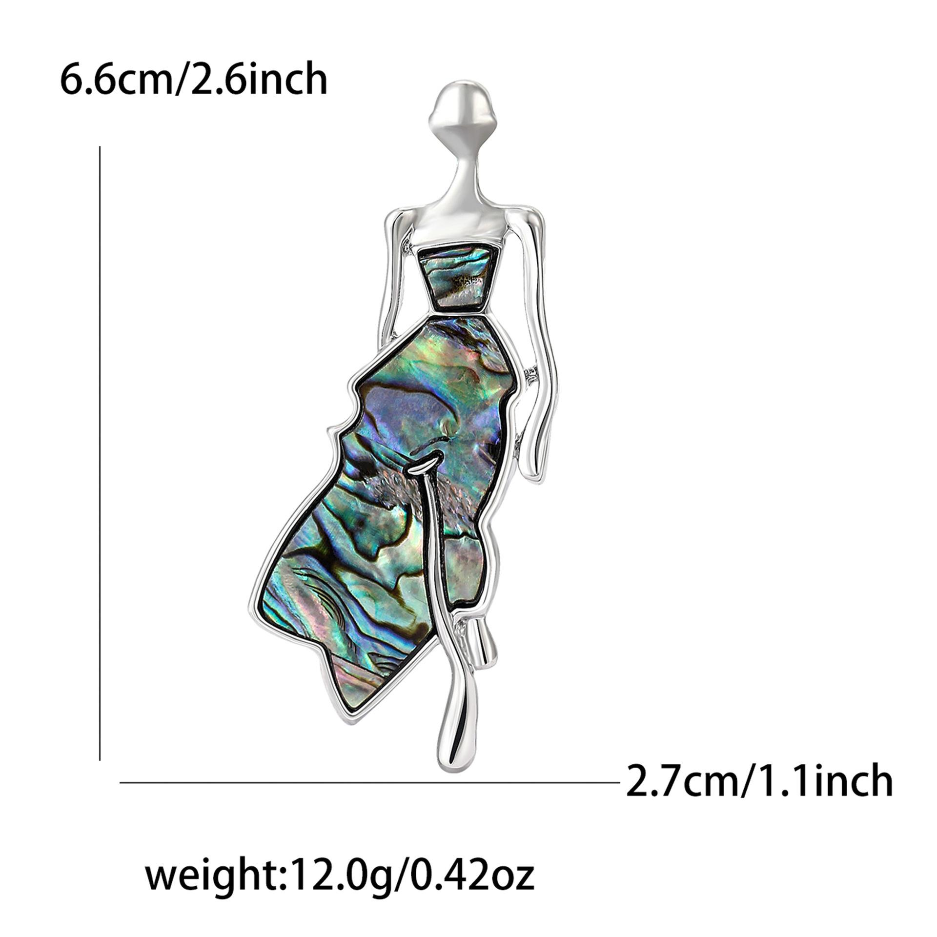 

Атмосферная сплавная юбка-ракушка для девочки-девушки, брошь, персонализированная модная женская куртка, корсаж, ювелирное украшение, булавка