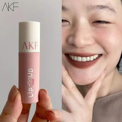 AKF Lippen Schlamm Matt Samtig Weicher Nebel Lippenstift Feuchtigkeitsspendend Langanhaltend Stark Pigmentierter Lippen Tönung Lippen Glasur Kosmetik Make-up