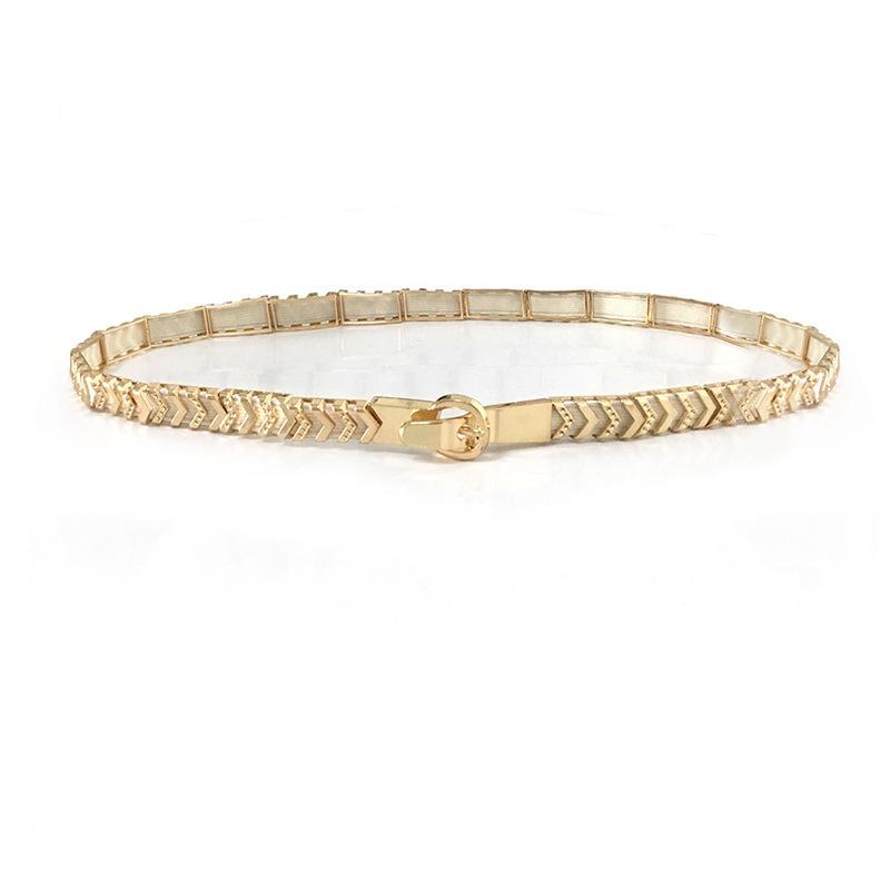 Belt, Fashionable Women's Metal Elastic Belt, Thin Waist Seal Decoration Simple Korean Version Skirt Accessories Belt
