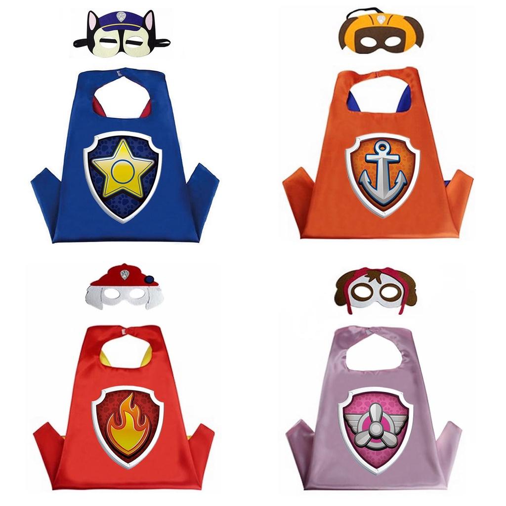Vibrant Paw Patrol Cartoon Costume Cape And Mask Set For Kids Parties And Play