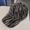 Appearance New Leopard Print Hot Diamond Baseball Hat Men's and Women's Outdoor Sunshade Sunscreen Hat European and American Fashion Casual Cap