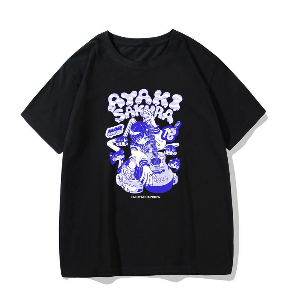 Women's T-shirt E-girl Guitar Print Short Sleeve Streetwear Tops Kawaii Clothes Harajuku Short Sleeve Women Oversized T-shirt