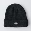 Dickies X CALIF Collaboration Beanie with Logo Patch Unisex Acrylic Beanie Solid Color Charcoal Mix 006 Rib-Knit - Men's, Women's, - - -