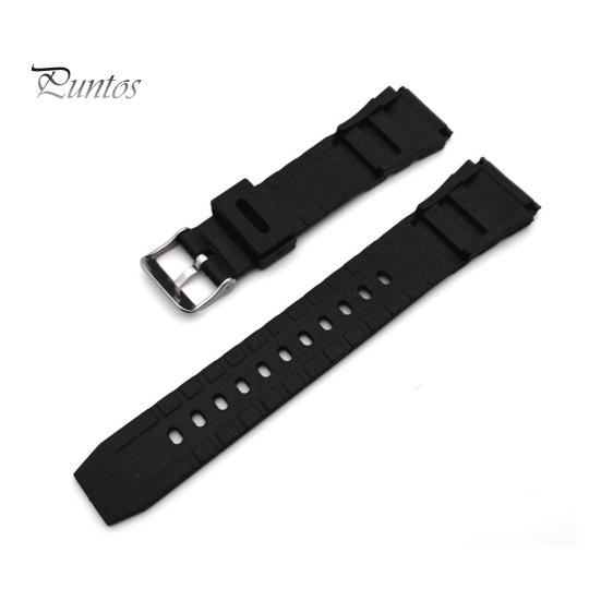 18–22 mm Herren-Armbanduhr aus schwarzem Silikonkautschuk, wasserdicht, für Sport-Armbanduhren