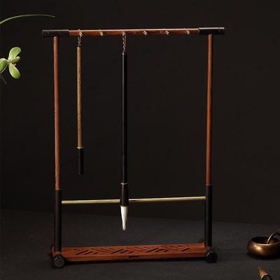 Chinese Style Solid Wood Wall-Mounted Brush and Pen Holder Display Stand - Four Treasures of the Study Ornaments