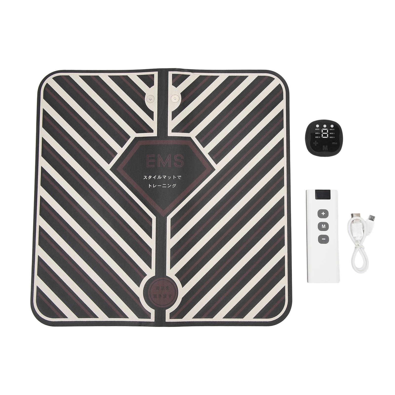 

Foot Stimulator Massager Mat Rechargeable Multifunctional Pulse Vibration Foot Massager Pad for Feet Legs Pain Relief