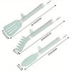 3pcs Stainless Steel Tongs with Silicone Tips Ideal for Grilling,Cooking,and Serving Meat,Pasta, and Salads Green Kitchen Tongs with Ergonomic Handles