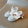 New Girl Shoes Summer Versatile Shiny Princess Shoes Exquisite Sweet Versatile Sandals Anti Slip Retro Simple Classic Kid Shoe