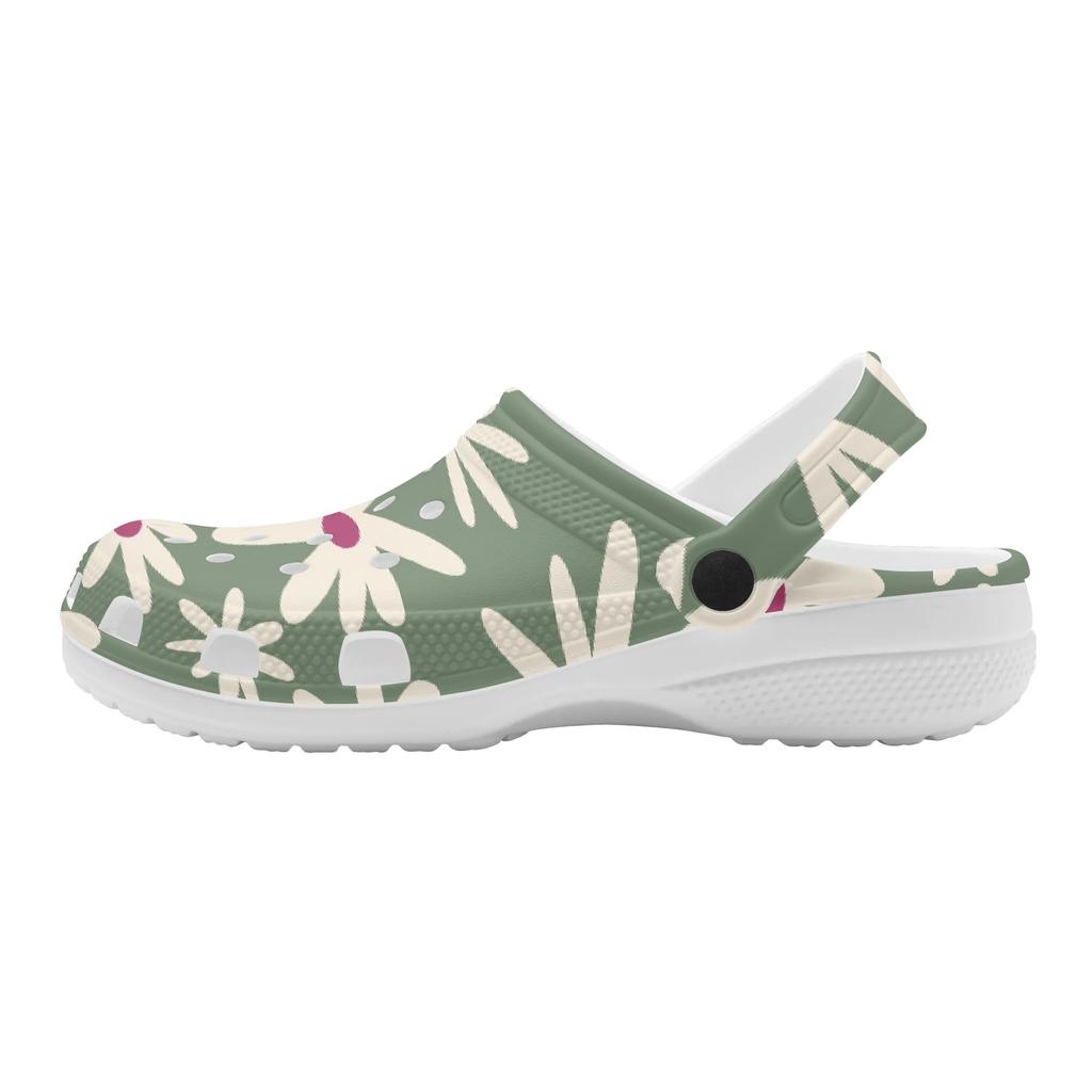Allover Print EVA Clogs Adult Unisex Flexible Lightweight Slip On Casual Shoes Soft Sole Summer Sandals Lightweight Daily Wear