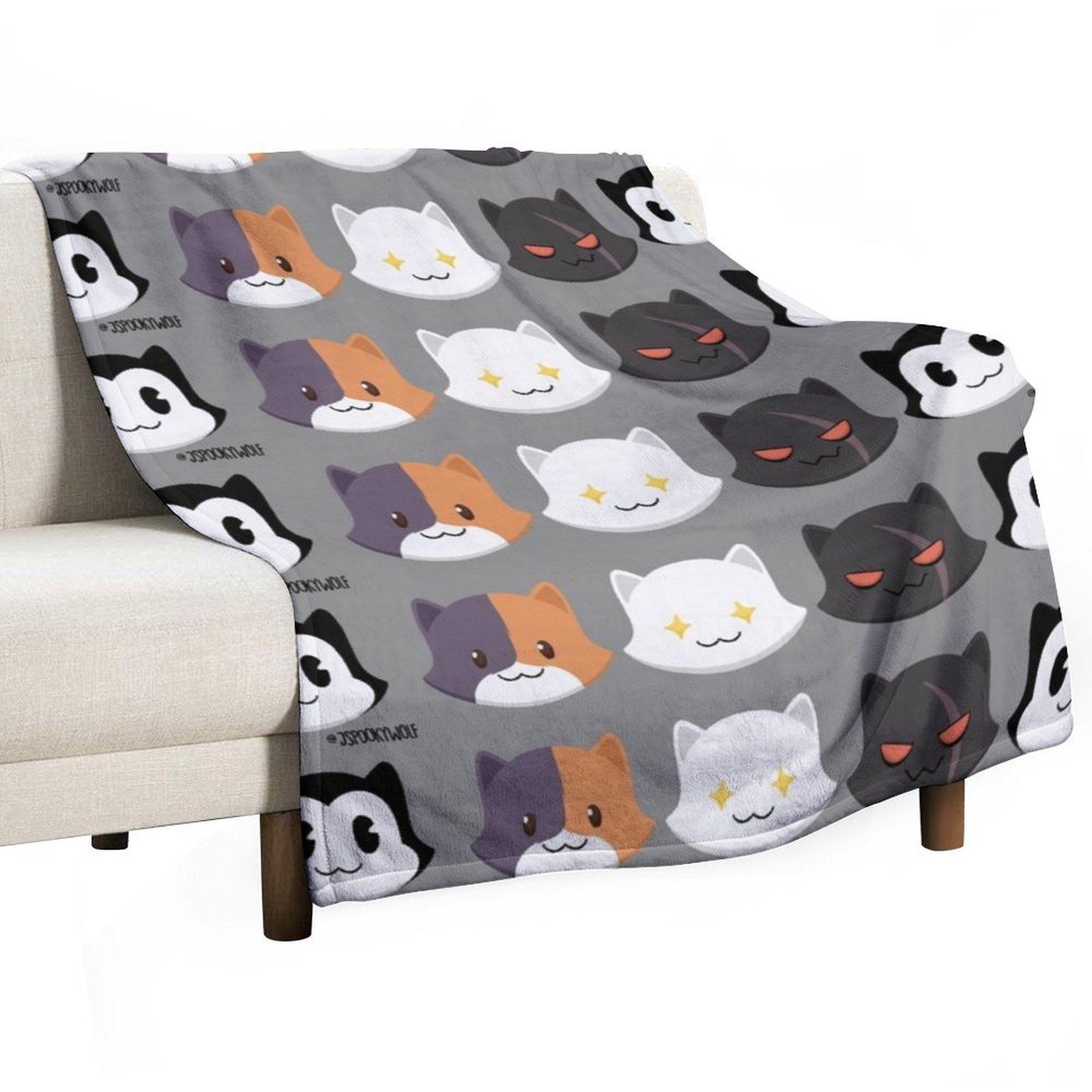

Meow Batch Throw Blanket Blankets For Baby Flannel Bed covers for winter Blankets 30x40in