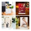 Acrylic Stand, Acrylic Sign Holder, Pop Stand, Menu Stand, A6 Size, 6 Pieces, Double-Sided Use, T-Shaped, Photo Frame, Transparent, Stable Base, POP