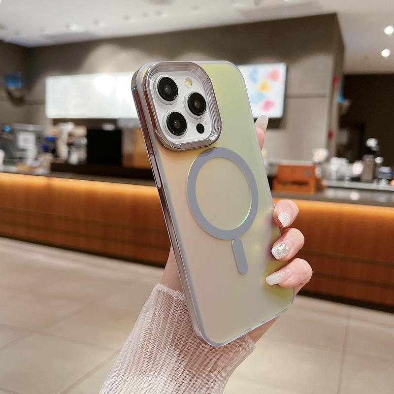 

Для Iphone 15 14 13 12 Pro Max противоударный чехол с беспроводной зарядкой для Magsafe Магнитный тонкий ПК Hybird ТПУ однотонный чехол для телефона iPhone 12 Pro Max серый