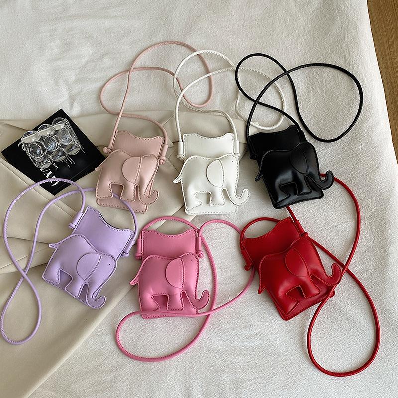 1 Stück Luxus Münzbörse Leder Mini Elefant Umhängetasche Personalisierte Handytasche Niedliche Kleine Umhängetasche Für Damen