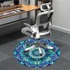 1pc Mandala Artwork Carpet, Round Non Slip Durable Large Size Office Carpet, Suitable for Office