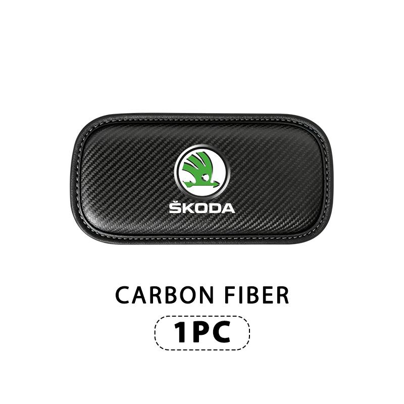 AAAAT1 Für Skoda Leder Knieschutz Auto Innenraum Kissen Schutzpolster Fabia 1 2 Octavia a7 RS Superb Rapid Yeti Karoq Vision