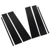 6 Pcs B Pillar Door Trim Molding Glossy Black PC Window Post Protector Cover for Hilux 2015 to 2023