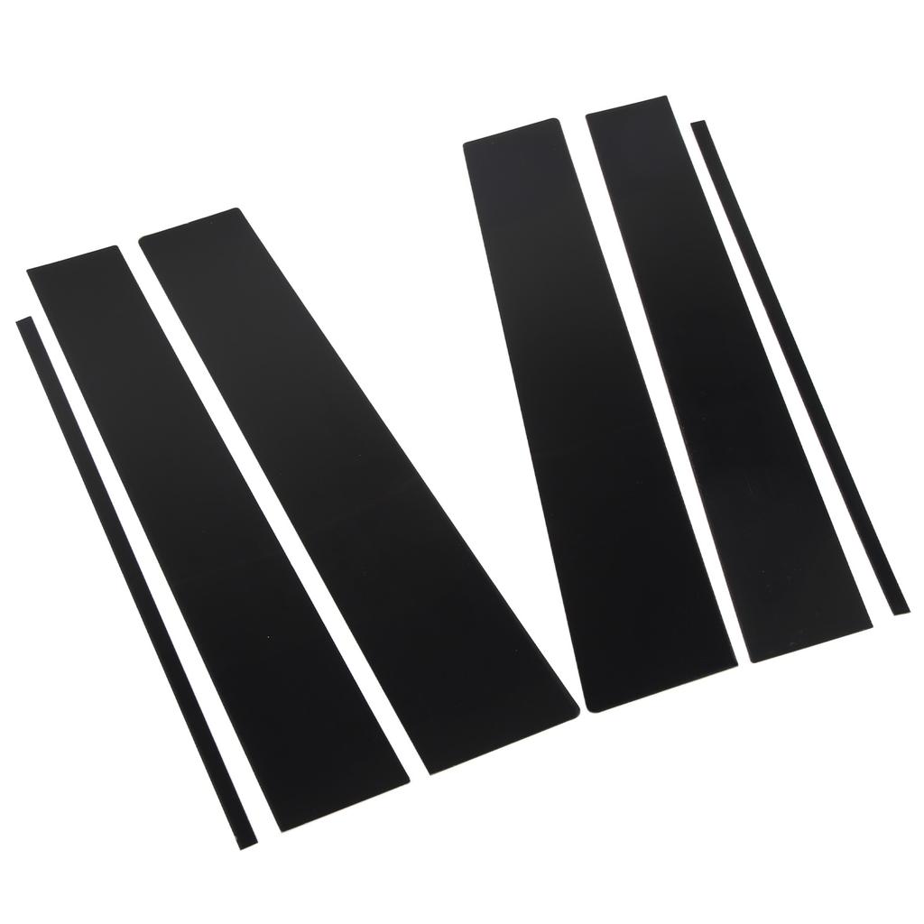6 Pcs B Pillar Door Trim Molding Glossy Black PC Window Post Protector Cover for Hilux 2015 to 2023