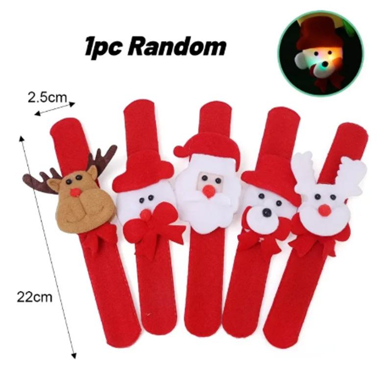 

Christmas Clapping Bracelets for Women Men LED Flashing Papa Circles Bracelet Snowman Reindeer Bear Christmas Decor kids Gifts 1pc