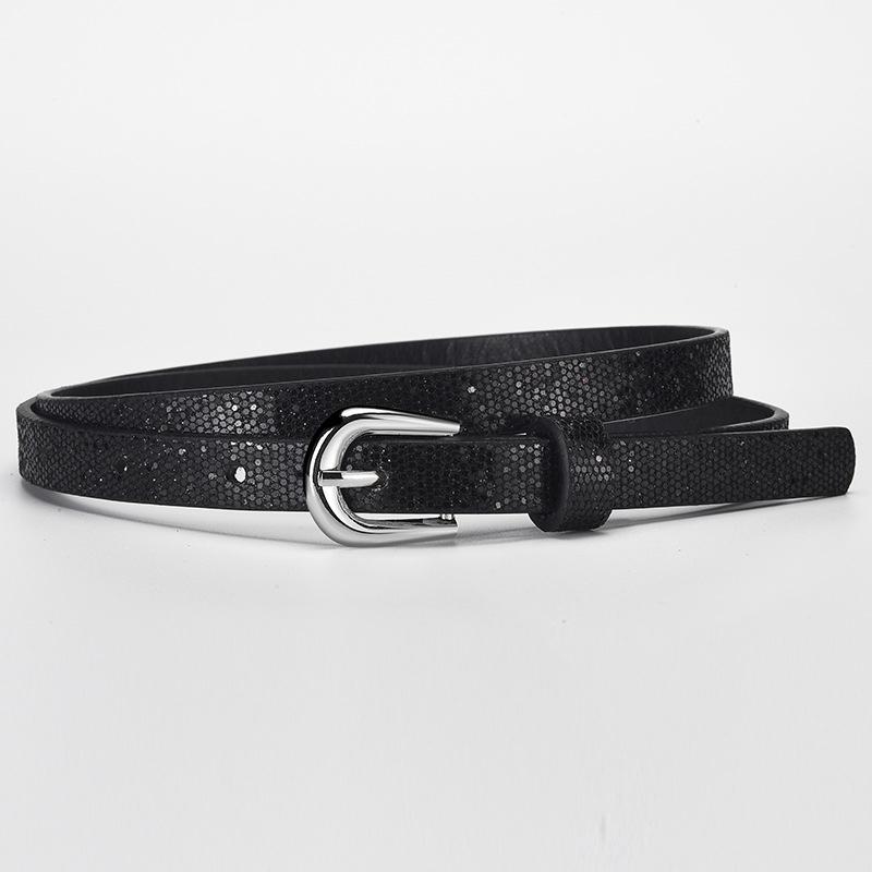 

Блестящий женский поясной ремень с квадратной пряжкой, ремни для джинсов для женщин, пояса из искусственной кожи, розовые, серебристые, декоративные пояса для джинсов чёрный