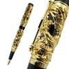 Jinhao Vintage Metal Carving Embossing Dragon And Phoenix Medium Nib Heavy Fountain Pen Noble Office School