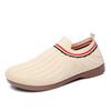 Women's Shoes Spring and Autumn Middle-aged and Old Pedal Flat-bottomed Fly-woven Breathable Child Casual Versatile Lazy Shoes
