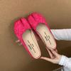 Fashion Strange Toe Fashion Silk Ladies Flats Slippers Shoes Sandals Female Shallow Footwear Flats Slippers Shoes For Women Mules