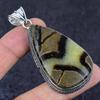 Septerian Stone Gemstone Handmade 925 Sterling Silver Jewelry Pendant 2.68" B2Z49