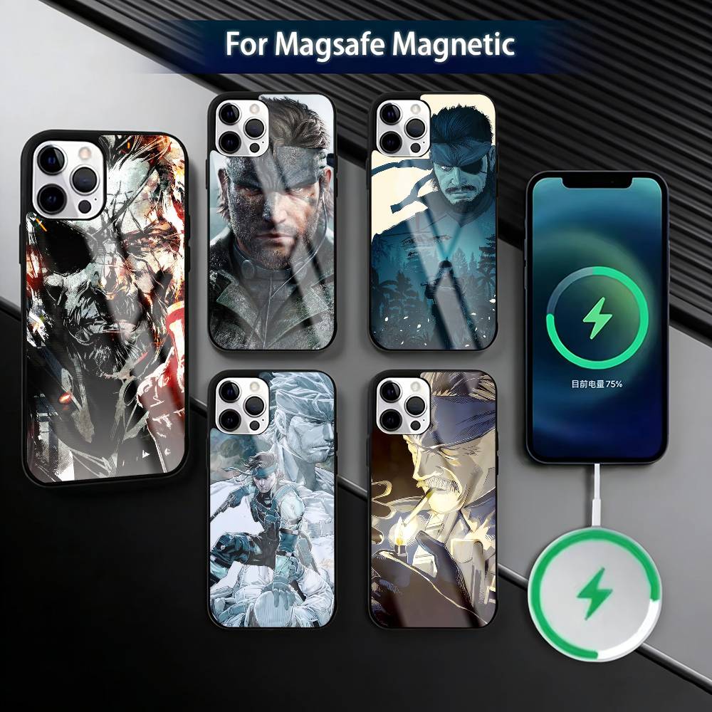 G-Game Metal Gear Solid Handyhülle Für iPhone17,16,15,14,13,12,11 Plus,Pro Magnetisch Für Magsafe Kabelloses Laden