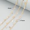 C67 1m/lot Necklace Tassel Chain Simple Style 18K Gold Plated Trendy Copper Zircons Jewelry Making Accessories