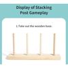 Wooden Children's Animal Changing Clothes Column Pattern Matching Color Recognition Fine Motor Training Game Educational Toys