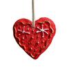 Retro Hand-Painted Resin Christmas Ornaments: Snowflake, Heart, and Star Decor.