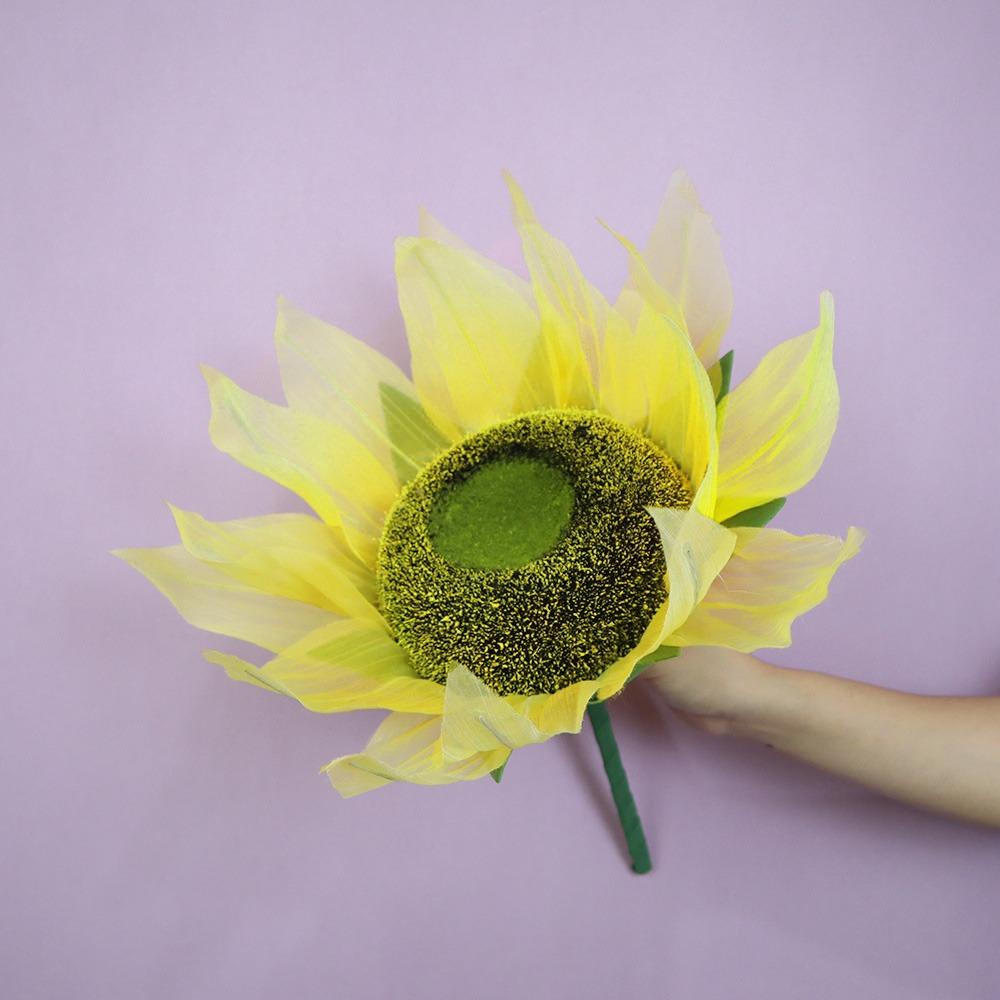 

45/55cm Artificial Sunflower Window Display Fake Flower New Simulation Sun Flower Home Decor yellow-45cm-style2