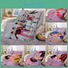 Bts Print Character Coral Fleece Sofa Air Conditioning Blanket Sofa Decoration