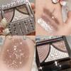 3 renk İnci Göz Farı Paleti Parlak Mat Pırıltılı Kristal Papyon Glitter Göz Farı Su Geçirmez Kalıcı Pigment Makyaj