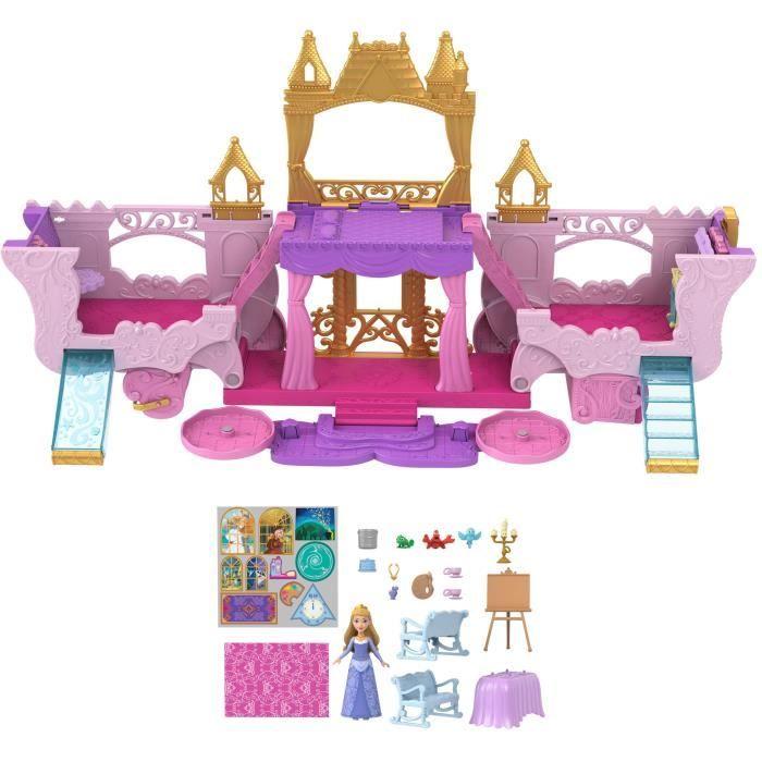 Carrozza e castello - coffret mattel principesse disney con bambola aurora hwx17