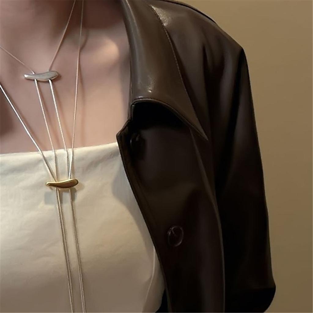 Charm Necklace Adjusting Metal Chain Necklace Alloy Texture Unique Necklace Pendant Necklace for Various Occasion