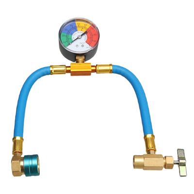 Self-Sealing R1234yf A/C Can Tap 100Psi Gauge Hose Recharge Refrigerant AC Conditioning
