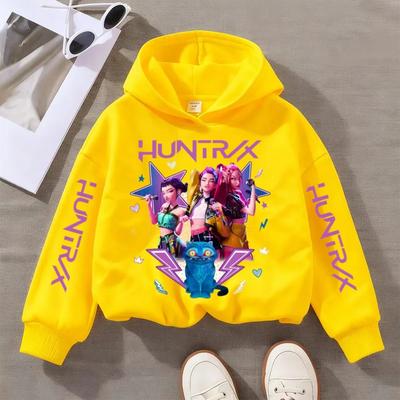 KPop Cazador de Demonios Lindo Estampado Niños y Niñas Otoño/Invierno Moda Casual Sudadera Caliente con Capucha para Niños