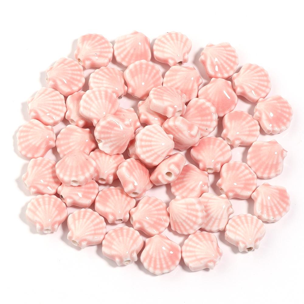 5pcs/lot Small Shell Ceramic Beads Color Cute Spacer Charms Bead for DIY Necklace Bracelet Earring Jewelry Making Accessories