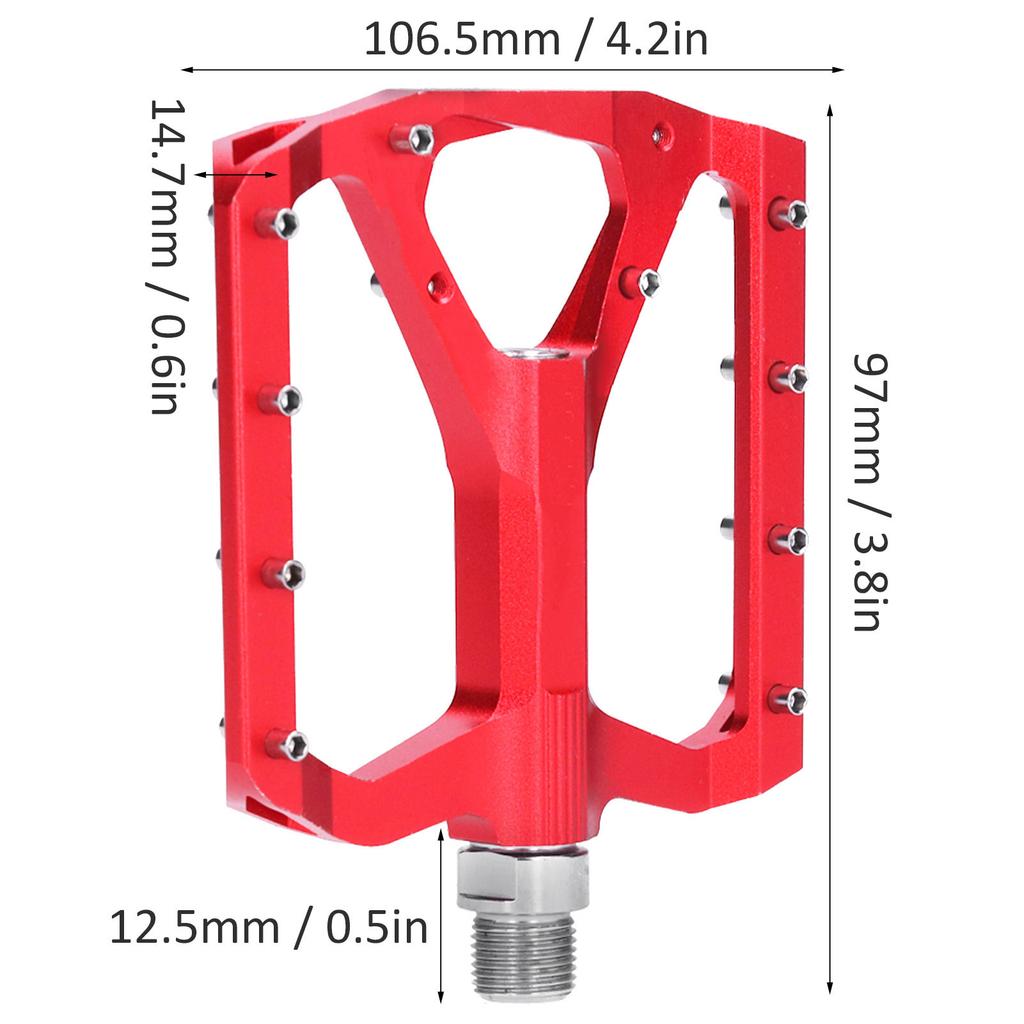JT03 Mountain Bike Aluminum Alloy Pedal Non-Slip   Foot Rest Cycling Accessory(Black )