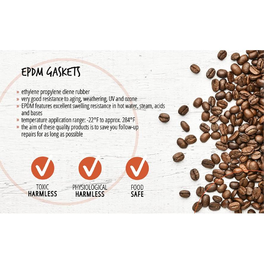 Gasket Seal Set for Boiler Outlet Pin and Brew Unit compatible for Saeco Philips Gaggia Coffee Machines