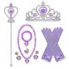 EvrikaUnity Princess Sofia Costume for Girls, Set with Crown and Accessories, Premium Fabric, 6-7 Years, 140 Cm, Purple