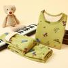 Kinder Fleecegefüttertes Warmes Pyjama-Set für Jungen und Mädchen - Dicke Winter-Hausbekleidung Hose und Oberteil