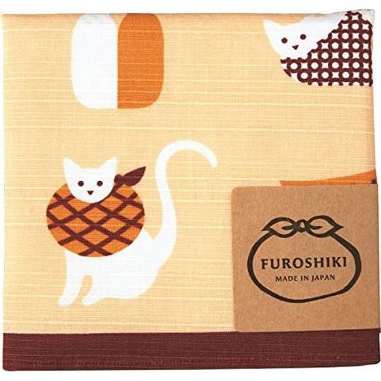 Miyamoto-Havlu Furoshiki Japonya'da Yapıldı Öğle Yemeği Bezi Pamuk Okami-san Küçük Kedi Yaklaşık 5050cm 30044