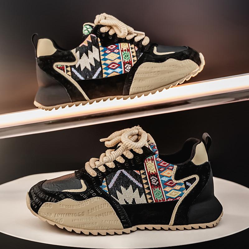 Men's Casual Sneakers Thick Bottomed Men's Running Shoes Novelty Shock-absorbing Anti Slip Male Shoes Tenis