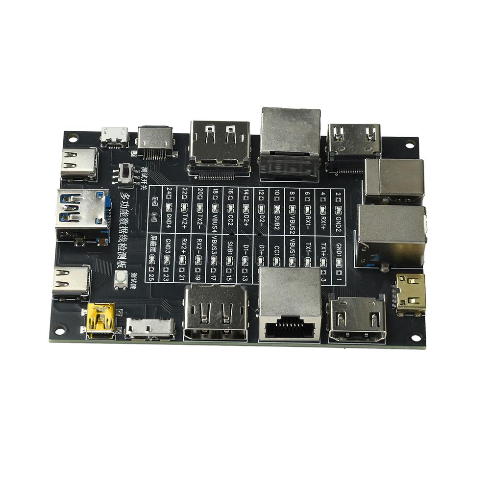 Portable Multi Interface Cable Tester Board Support TYPE C LIGHTNING MICRO B MINI B Network Printer Detector