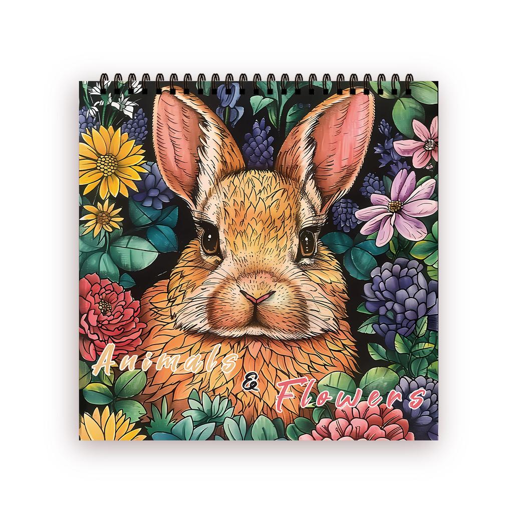 Stress Reduction Colouring Book 30 Sheets, 8.3x 8.3 Inch 100gsm Thick Paper, Spiral Bound, Halloween and Many Other Holiday Gift