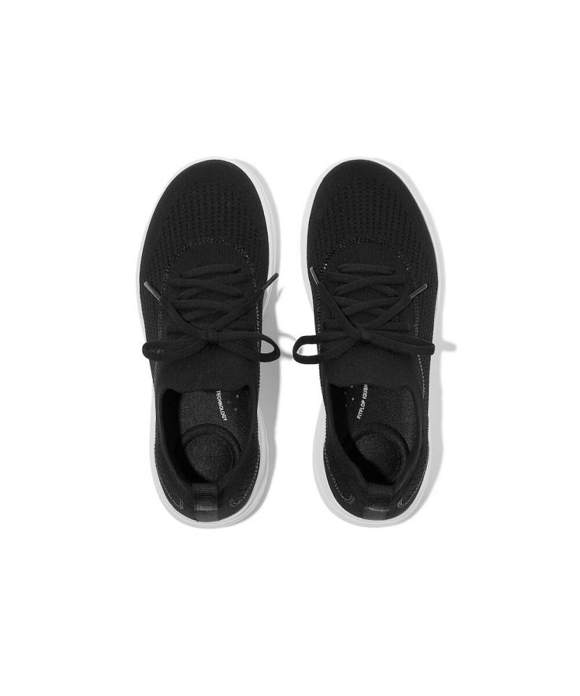Fitflop [Super-Q] Women'S Crystal Trim Knit Slip-On Sneakers - Black (Ft59K2N115)
