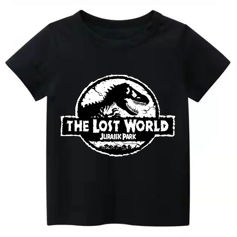The Lost World Jurassic Park Dinosaur Black T-shirt S